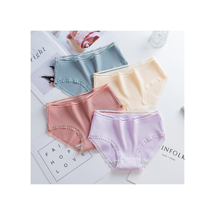 Combo 4 Quần lót nữ Cotton tăm tre kháng khuẩn thời trang QL 8133