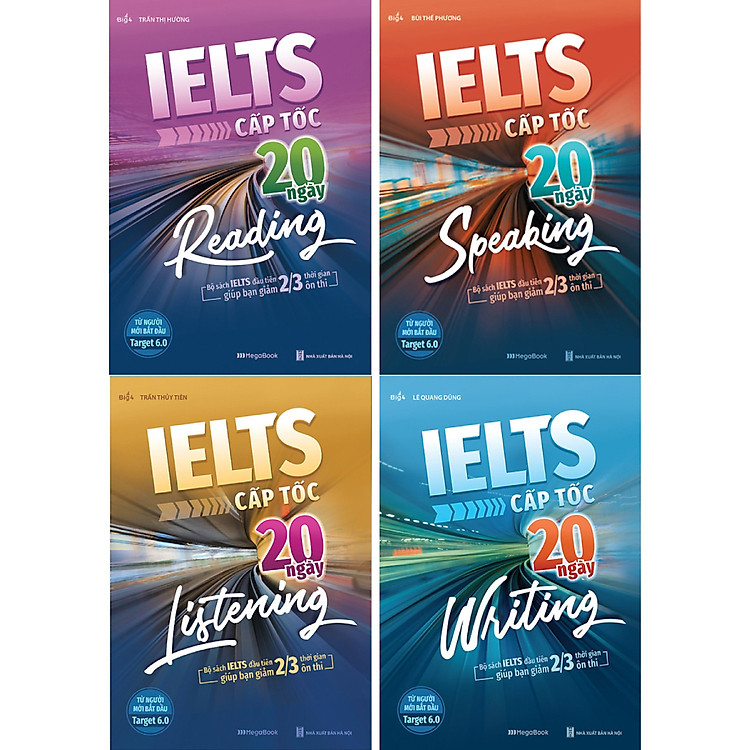 IELTS Cấp Tốc 20 Ngày (Bộ 4 Cuốn)