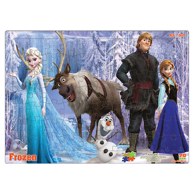 Bộ tranh xếp hình 70 mảnh A3 cho bé Chính hãng Ưu đãi - Hình ảnh 3