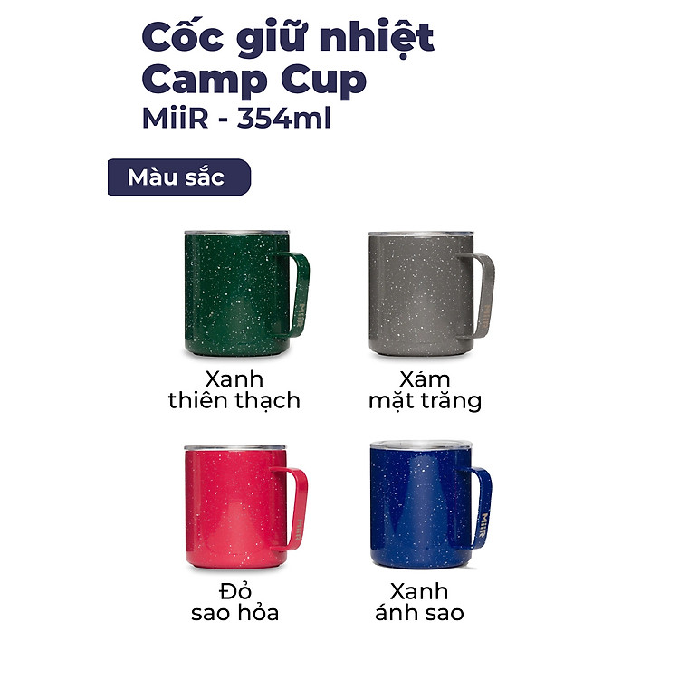 Cốc Giữ Nhiệt Camp Cup MiiR - Màu Xám (354ml) - Ảnh 2