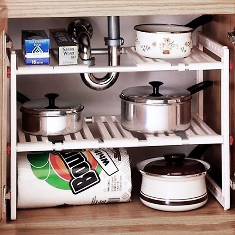 Kệ để chảo xong nồi gầm bếp rất là tiện lợi và đa năng