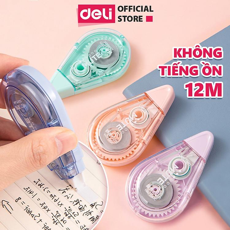 Bút Xóa Băng 12M Không Tiếng Ồn Deli – Xanh Lá