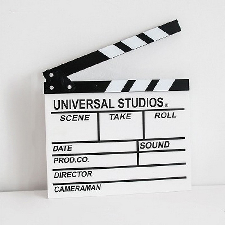 Bảng Clapper Board Quay Phim 30 x 27 cm Màu Trắng - Ảnh 2