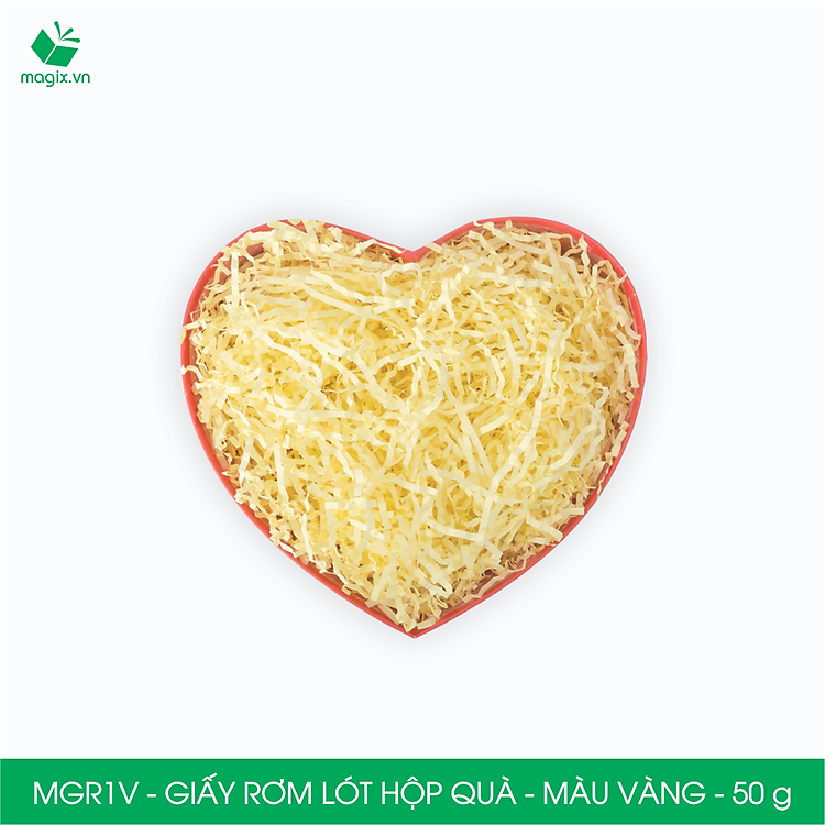 Giấy Rơm Lót Hộp Quà Màu Vàng (100g)