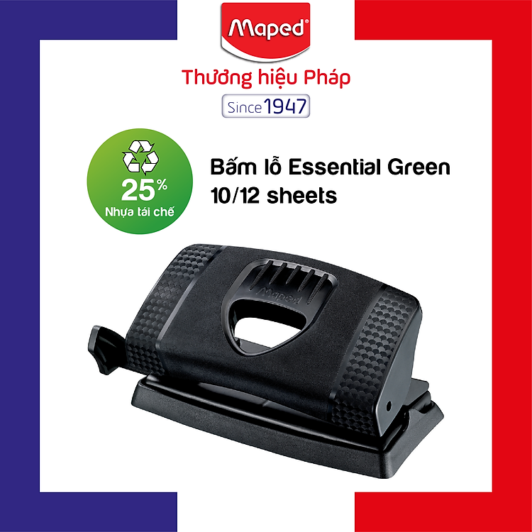 Bấm Lỗ MAPED Essential Green (10-12 tờ)
