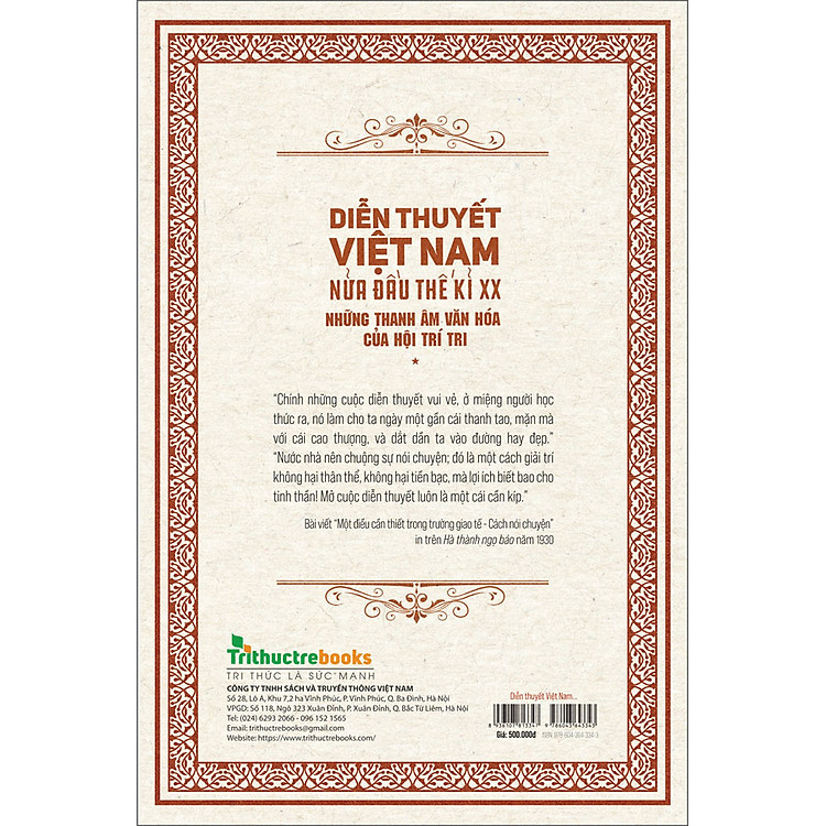 Diễn Thuyết Việt Nam Nửa Đầu Thế Kỷ XX - Ảnh 2