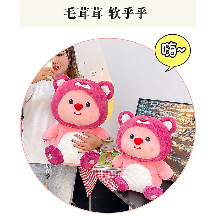 Gấu bông Loopy Pororo Hải ly hồng 35cm Chính hãng Giá tốt - Hình ảnh 5