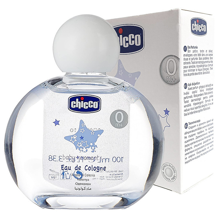 Nước Hoa Hương Tự Nhiên CHICCO Baby Moments Sweet Perfumed Water, Cho Bé Từ 0 Tháng, 100ml
