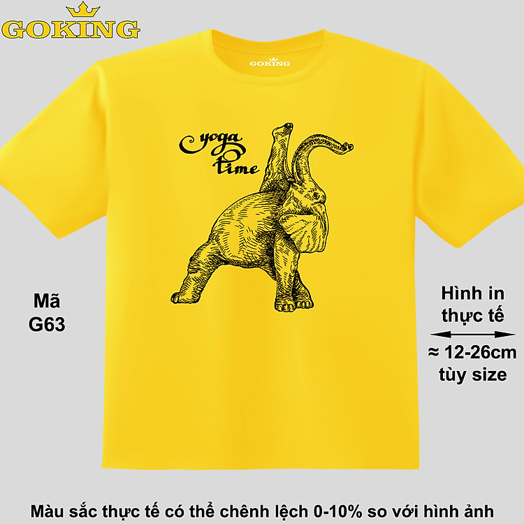 YOGA TIME, mã G63. Áo thun đẹp cho cả gia đình. Áo phông hàng hiệu Goking, công nghệ in Nhật Bản siêu nét. Form unisex cho nam nữ, trẻ em, bé trai gái