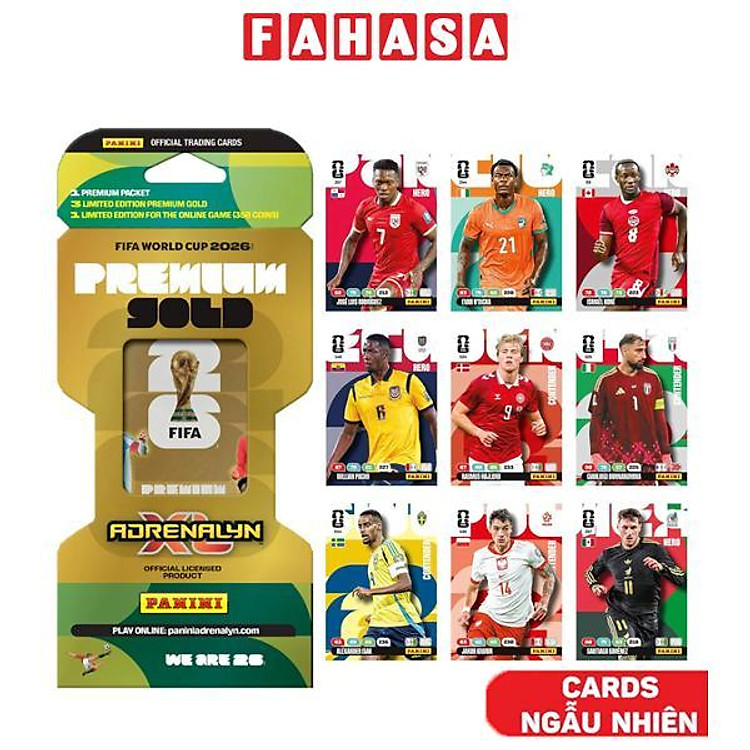 Gói Thẻ Hình Fifa World Cup 2026 Adrenalyn XL - Hoàng Kim - Panini (Mẫu Sản Phẩm Giao Ngẫu Nhiên)