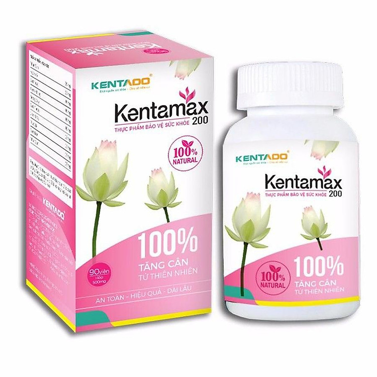 Thực Phẩm Chức Năng Tăng cân an toàn cho trẻ và phụ nữ sau sinh KENTAMAX 200 (90 viên/hộp)