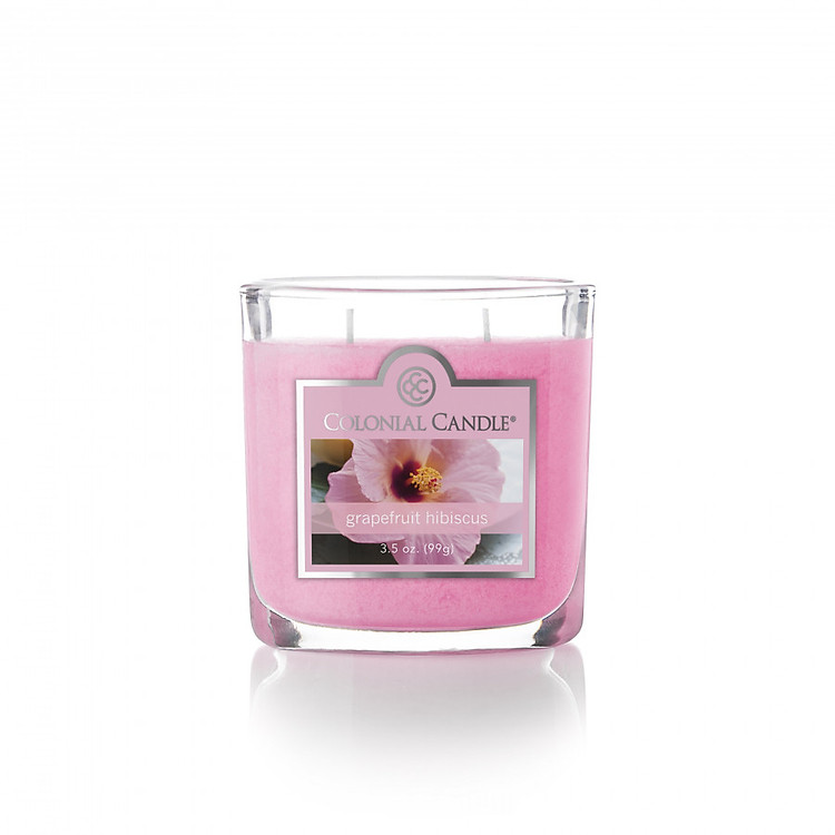 Nến ly oval Grapefruit Hibiscus Colonial Candle (hoa Hibiscus)