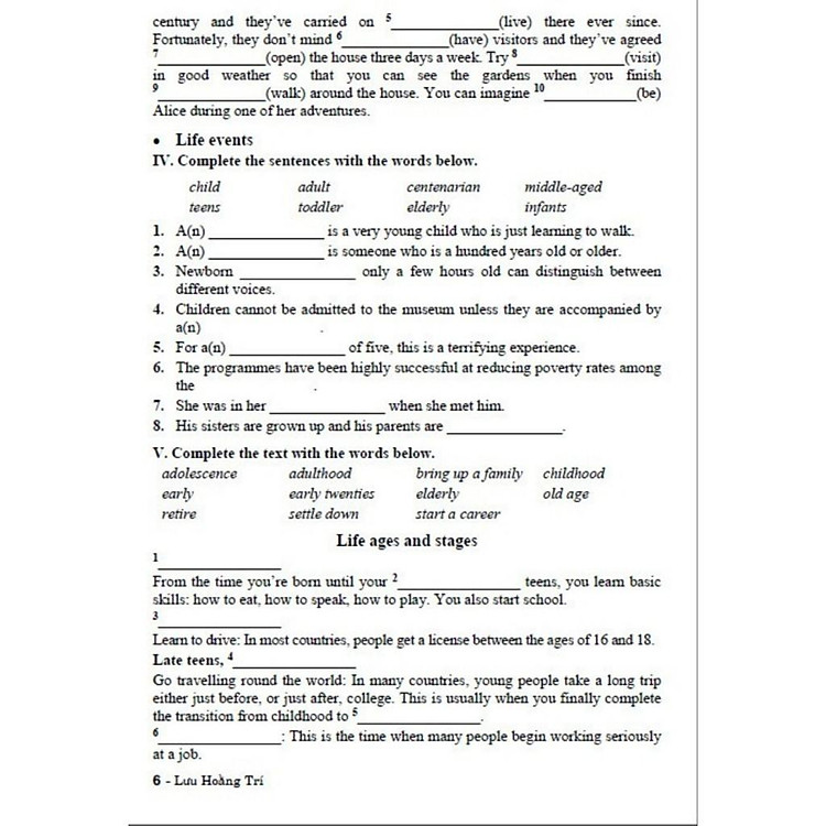 Bài Tập Tiếng Anh Lớp 12 - Không Đáp Án - Ảnh 5