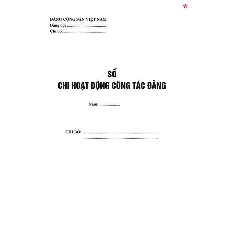 Sổ Chi Hoạt Động Công Tác Đảng - Bản In 2024 - Ảnh 3