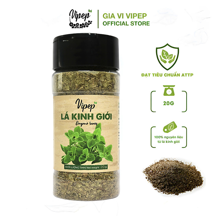 Lá Kinh Giới Vipep Hũ Nhựa 20g - Gia vị Vipep