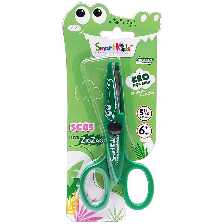 Kéo Học Sinh Cá Sấu 140 mm – Smart Kids SC05