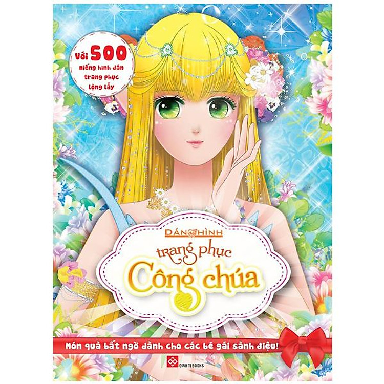 Bộ Sách Dán Hình Trang Phục Công Chúa