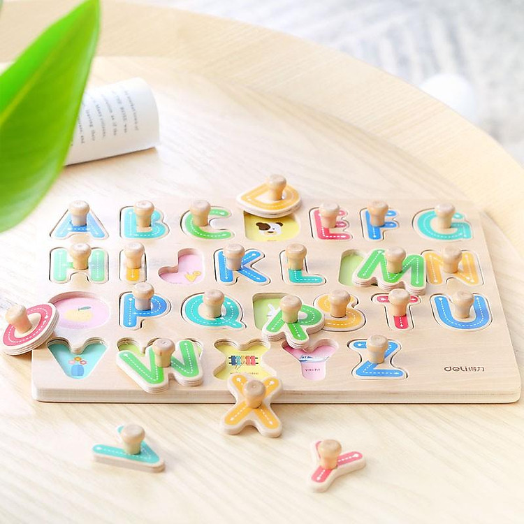 Đồ chơi xếp hình gỗ Deli 74309 Chính hãng Tiết kiệm - Hình ảnh 4