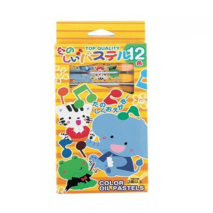 Set 12 bút sáp dầu tô màu cho bé nội địa Nhật Bản