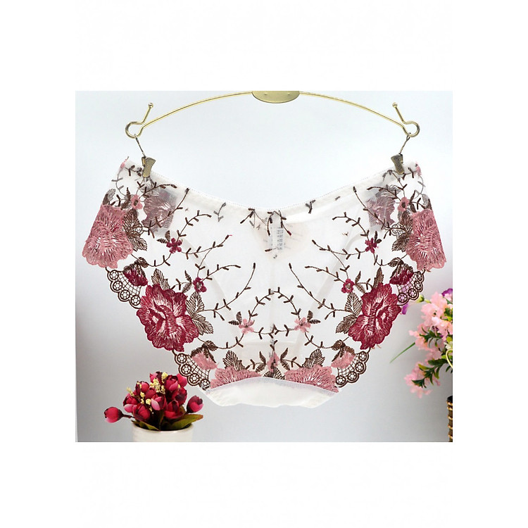 Quần lót nữ trong suốt thêu hoa cao cấp Q94