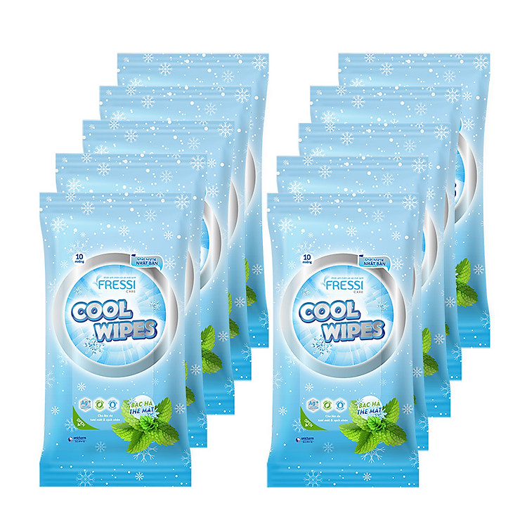Combo 10 Khăn ướt Fressi Care Cool 10 tờ