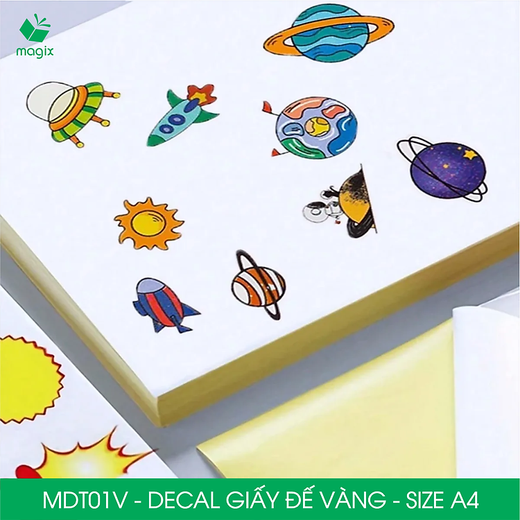 Giấy Decal Đế Vàng A4 (50 tờ) - Ảnh 7