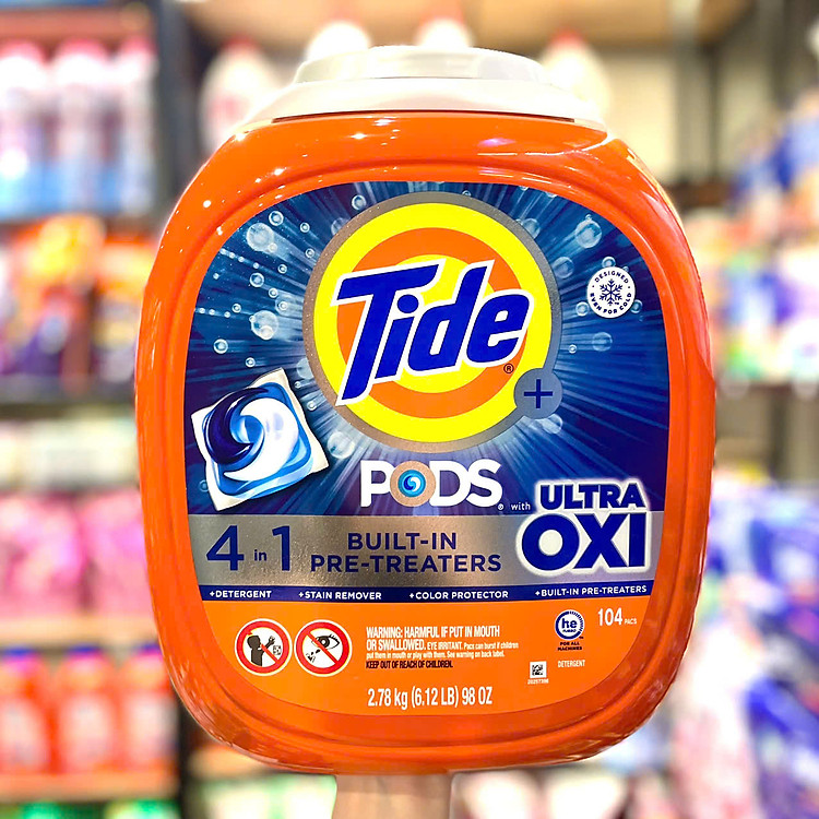 Viên Giặt Tide Pods 4in1 Downy April Fresh 104 viên 2.7kg Hàng Nhập Mỹ