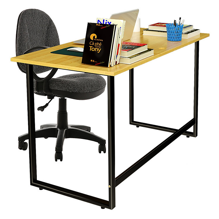 Bộ Bàn Rec-F Đen Và Ghế Có Tay Đen IBIE IB505