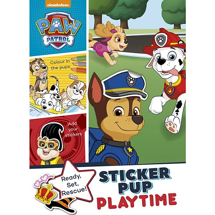 Sách Nickelodeon PAW Patrol Sticker Pup Playtime - Chú chó cứu hộ