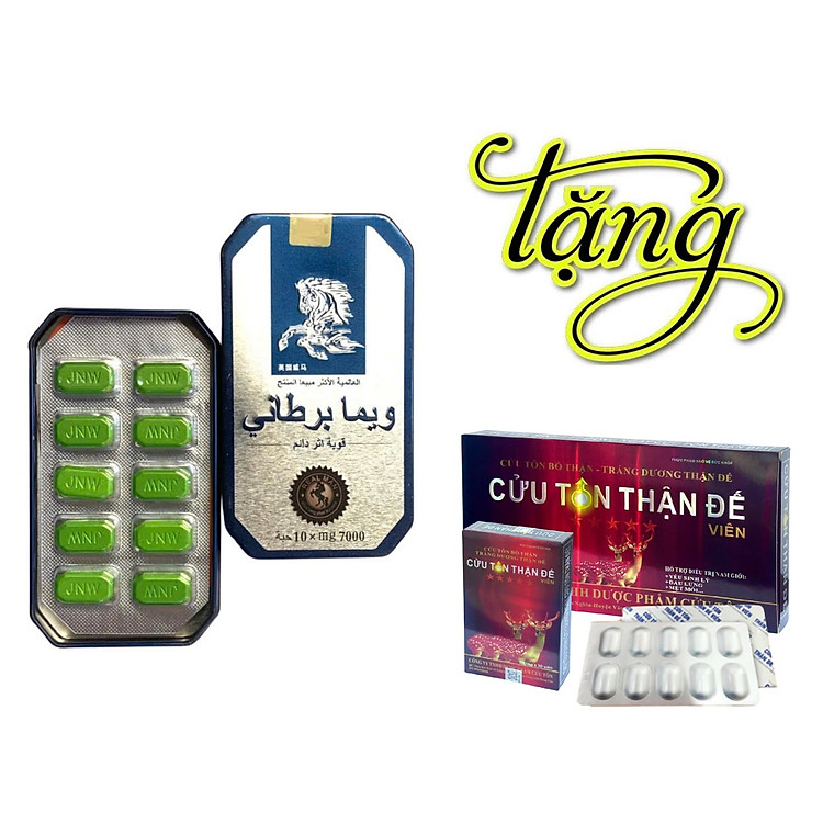 Hot deal 1 Ngựa Thái 10 viên tặng 1 hộp Cửu tôn thận đế ( 30 viên), nhập khẩu Thái Lan, tăng cường sinh lý nam giới, giảm đau lưng mỏi gối