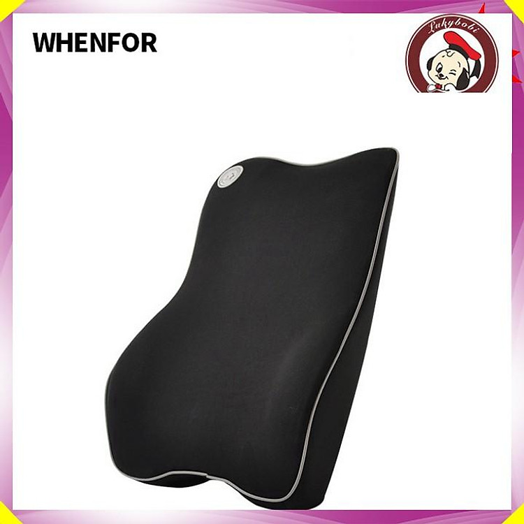 Gối tựa lưng xe hơi, ô tô cao cấp chất liệu 100% cao su non - 2 màu: Đen và Ghi - Mã: B01