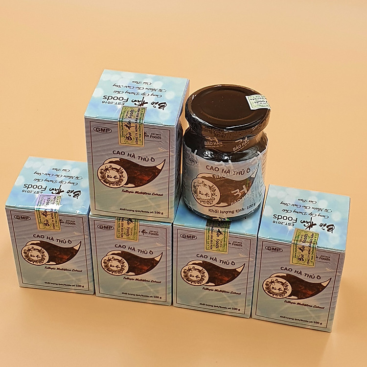 Combo 5 lọ Cao Hà Thủ Ô Bảo Hân 100g | Xanh Tóc Đỏ Da Chỉ Từ 3-4 Tháng