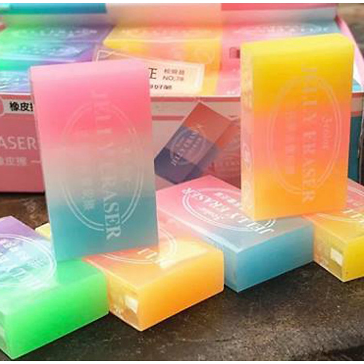 Set 3 Gôm Tẩy Siêu mềm Siêu dẻo Dạng thạch 3 màu Hàng Cao cấp