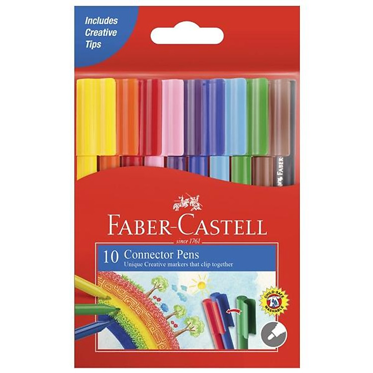 Bút Lông Màu Connector Faber-Castell (10 màu)