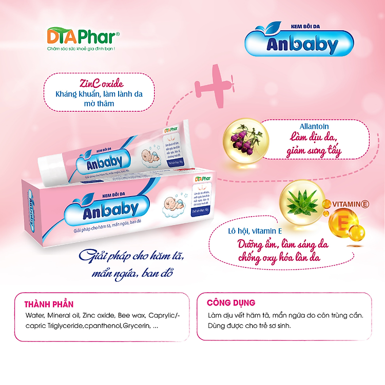 Kem bôi Anbaby giảm hăm cho bé 10g Chính hãng Giá rẻ - Hình ảnh 2