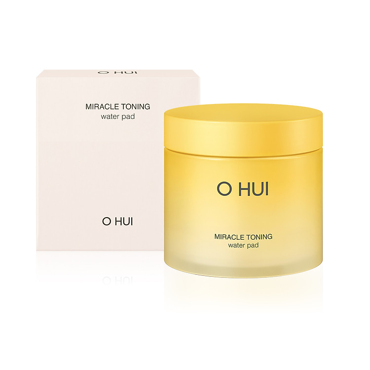 Bông dưỡng da toner sáng da căn bóng chứa AHA/PHA giúp da săn chắc rạng rỡ Ohui Miracle Toning Glow Water Pad - 70 miếng