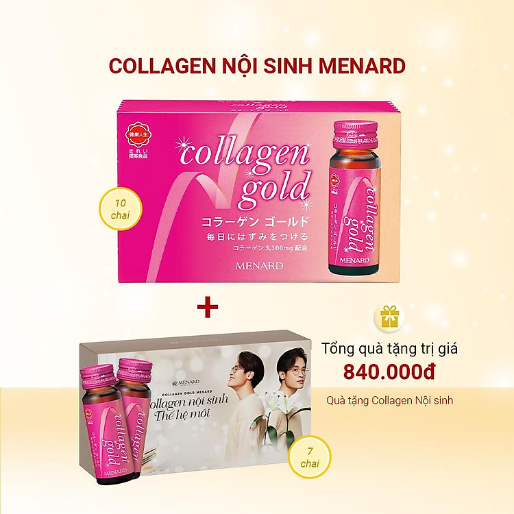 Nước Collagen Menard Collagen Gold Nội Sinh Nhật Bản (10 chai x 30ml)