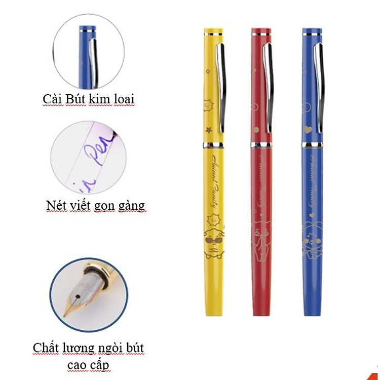 Bút máy học sinh Deli (CQ896/CQ897) kèm ngòi - Vàng - Ảnh 4