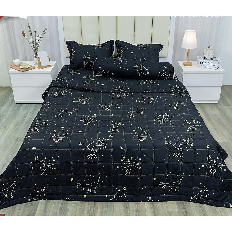 Trọn Bộ Chăn Ga Gối Hè Thu 5 Món Cotton Poly ( Nhiều Mẫu)