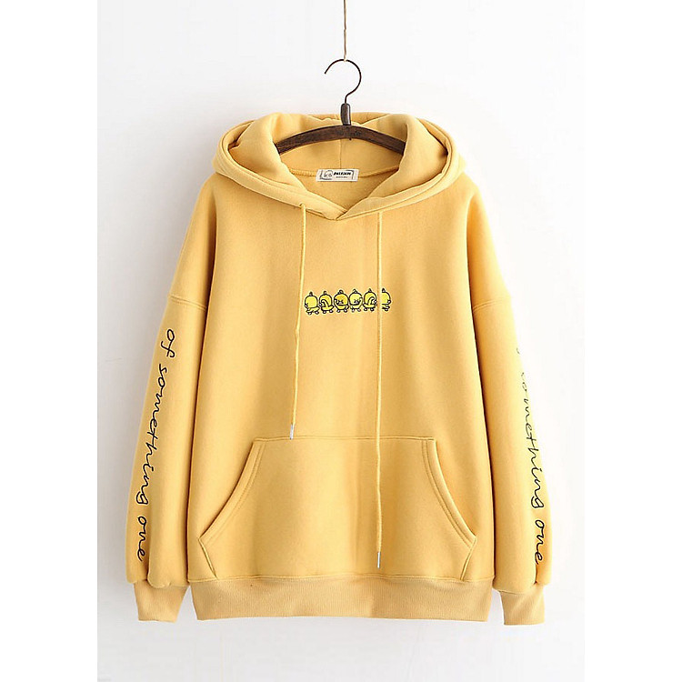 Áo Khoác Hoodie Thêu Vịt Xinh 786