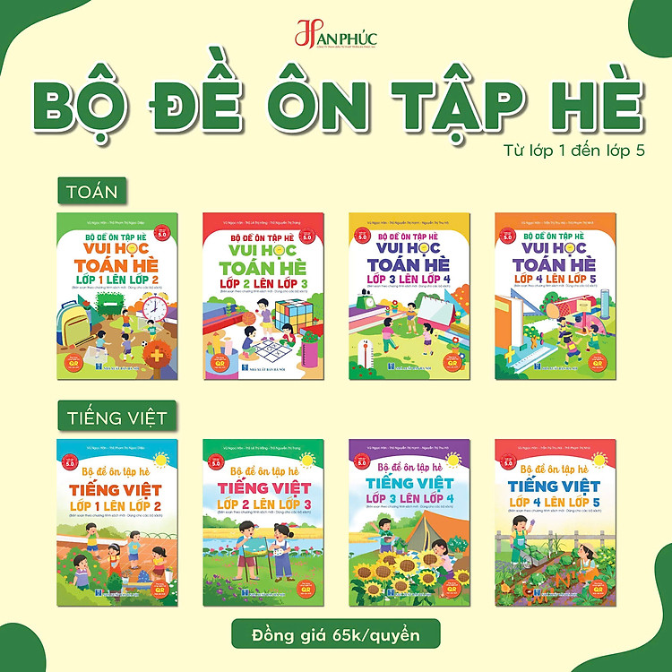 Bộ Đề Ôn Tập Hè Tiếng Việt và Vui Học Toán Hè (lớp 1.2.3.4.5)