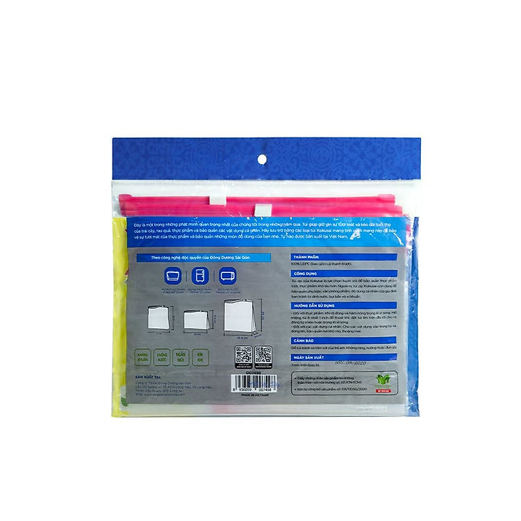Túi zipper slider đa dụng 3 size Kokusai ( 15 túi/gói) - 007498 - Hàng chính hãng