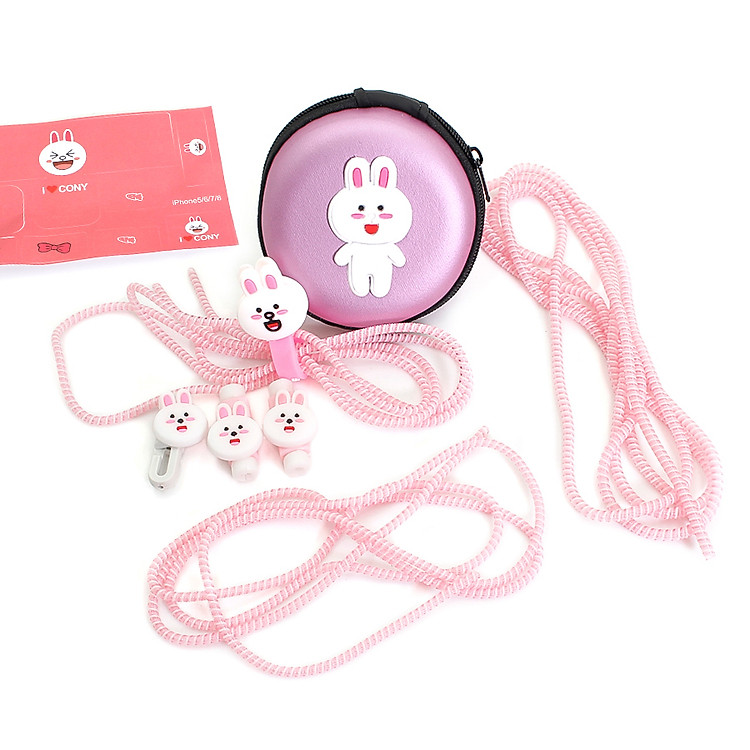 Bộ Hộp Đựng, Dây Quấn, Kẹp Bảo Vệ Cab Sạc, Tai Nghe Điện Thoại - DT008