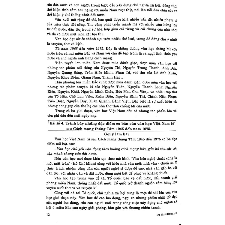 Tuyển Chọn 171 Bài Văn Hay 12