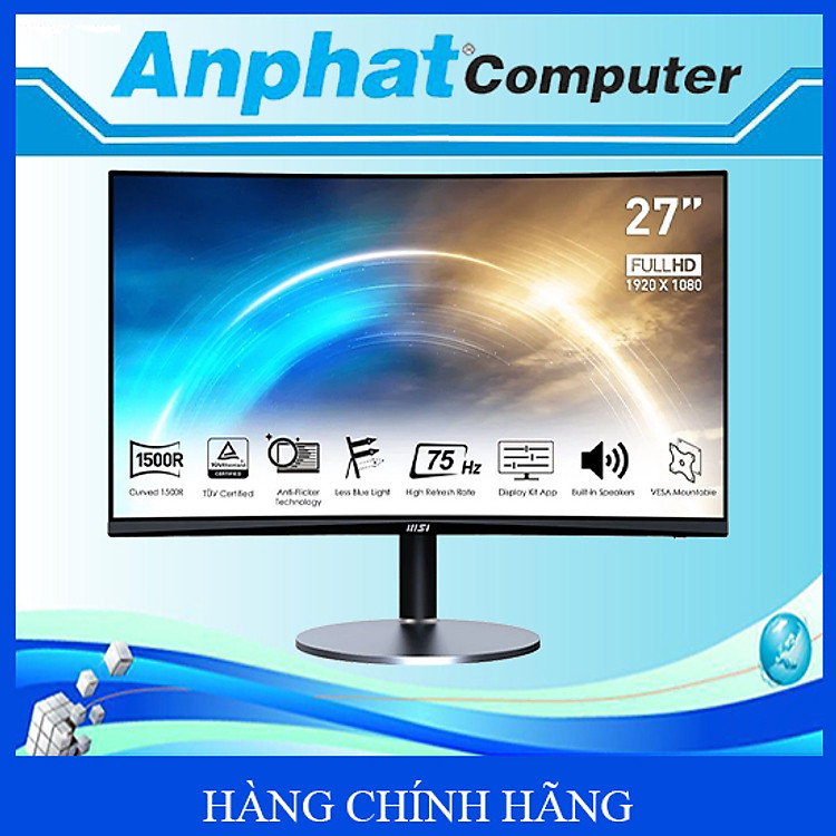 Màn hình LCD CONG MSI PRO MP272C (27 Inch/FHD/VA/75HZ/5MS) - Hàng Chính Hãng