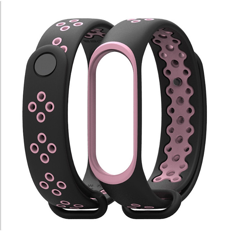 Dây đeo thay thế cho Xiaomi Miband 3 và 4 MB01 phối 2 mầu (Hàng nhập khẩu)