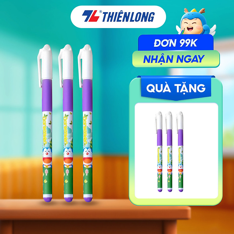 Bộ Bút Gel Thiên Long Doraemon GEL-012 (5 chiếc)