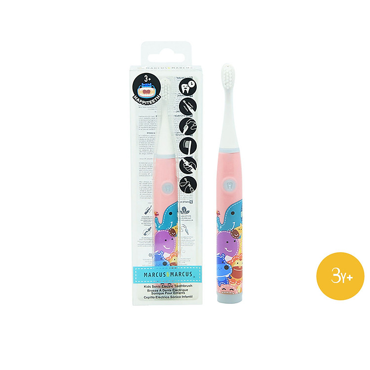 Bàn chải đánh răng chạy pin cho bé Marcus & Marcus, từ 3 tuổi - Hồng