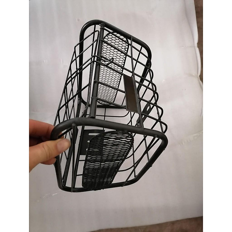 Giỏ sắt xe điện có nắp COMBO CẢ ĐAI BẮT GIỎ - giỏ xe đạp