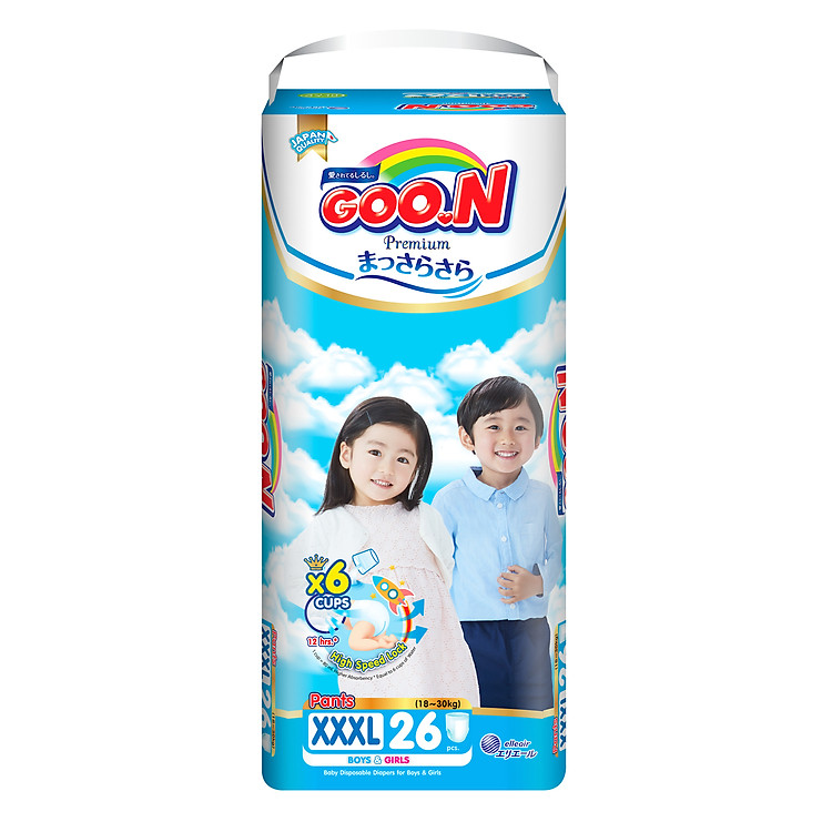 Bỉm/Tã quần GOO.N Premium thấm hút gấp 4 lần super jumbo XXXL26